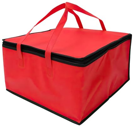 SEMGABO Borsa Isolante per Pizza da Asporto, 35x35x22 CM, Borsa Termica per Consegna Alimenti Borsa Termica Grande, Borse Termiche per Portacibo Freddo e Caldo, Grande Capacità, Pieghevole