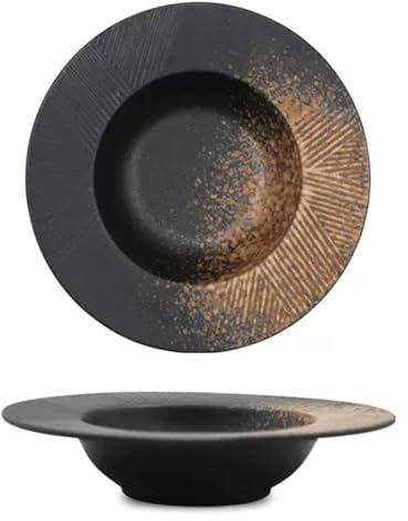 KUKUUU Tazones de sopa de porcelana de 10 pulgadas para cocina (amarillo)