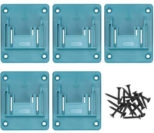 QWORK® 5 Pack Drill Tool Mount Holder, Cordless Power Tool Storage mit Screws, Compatible with Makita 18V Drill Tools