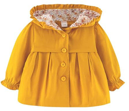 Bambino Casual Primavera Autunno Giacche con Cappuccio Giacca a Cappotto Capispalla Neonate Completa Senza Polsini