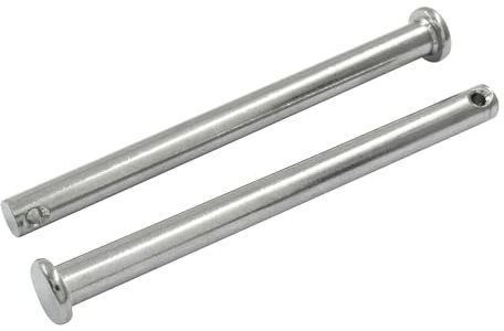 Unlorspy 2Pcs Single Hole Clevis Pins M8 X 100mm Flat Head 304 Stainless Steel Clevis Pins for Metal Devices, Furniture Installation, DIY