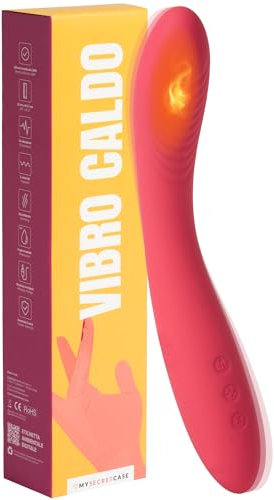 MySecretCase Vibratore Riscaldato 22cm Vibratoreper Donne Grande Vibratore Punto G 10 Modalità di Vibrazione Vibratoreper Donna Punto G Squirting Sexytoysys Donna Stimolatore Clitoride Femminile Rosso