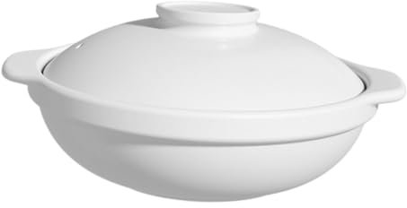 VERDANVERSE Casseruola in Ceramica 1,3l Per Uso Domestico e Ristoranti, Pentola Per Cucinare Stufati e Zuppe Doppi Manici, Resistente a Temperature Elevate, Per Fornelli a Gas, Campeggio e Picnic