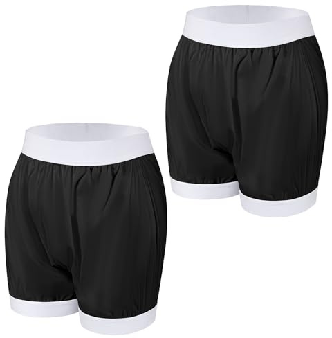 Carer 2 Stück Inkontinenz-Auslaufsichere Unterwäsche Boxershorts für Erwachsene Plastik-Windelhülle Waschbare Wiederverwendbare Wasserdichte InkontinenzUnterwäsche Boxershorts Unisex Schwarz Größe M