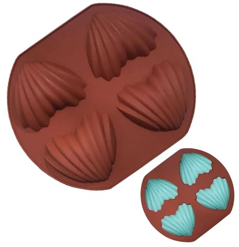 Molde hornear concha marina Silicona Antiadherente Resistente Al Calor De 4