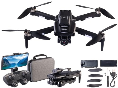 Simulus quadricottero: Droni RC Wi-Fi, pieghevole, con telecamera HD (drone quadricottero, drone pieghevole quadcopter, LED)