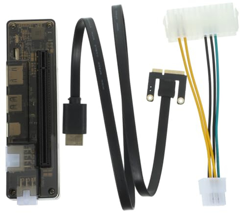 Angoily External Graphics Card Dock Pci-e Laptop Video Card Docking Station Adapter Up to Power Supply Compatible with Multiple for Portable Graphics Expansion