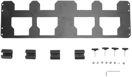 Yanmis for Packout Mounting Plate, Sturdy Black Anodized Iron Organizer Bracket for Toolbox Storage, with Fixed Screws for Fast Installation on Walls or Floors