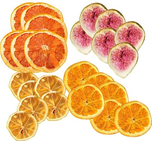Asakkura Rodajas De Frutas Secas Mixtas 200G – Naranja Pomelo Higo Y LimóN Para DecoracióN De Pasteles Guirnaldas Diy Y Manualidades En Hogar Y Eventos