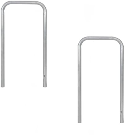 TRUTZHOLM 2x Fahrradanlehnbügel 115x58 cm Stahl feuerverzinkt und rostfrei Ø 48 mm zum Einbetonieren Fahrradparker Parker Anlehnbügel doppelseitige Nutzung für 4 Fahrräder