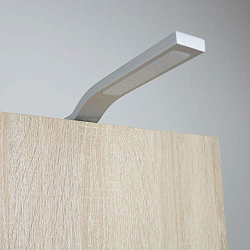 kalvmaterial för möbler LED bygglampa skåpbelysning skåpbelysning vitrinbelysning badrum SET, val: uppsättning av 2, ljusfärg: varm vit, yta: aluminium anodiserad