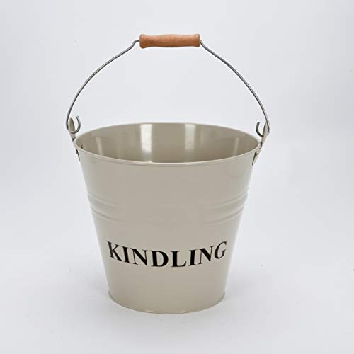 Inglenook High Quality Premium Selection of Coal Hods and Fireside Buckets (Cream Kindling Wood Bucket)