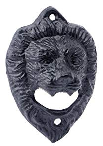 CGB Giftware The Range Iron Works GB05687 Décapsuleur en fonte Tête de lion Fixation murale Accessoires de bar Boissons Accessoires de maison Bière
