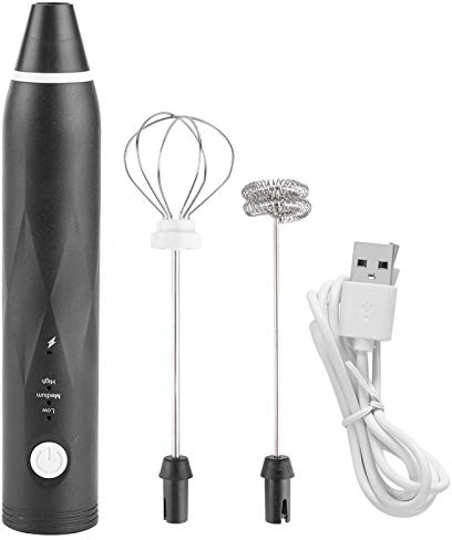 Milk Frother Handheld Foam Maker, USB Rechargeable Electric Drink Mixer Coffee Whisk Mixer Stirrer Egg Beater for Cappuccino, Latte, Frappe, Matcha, Hot Chocolate