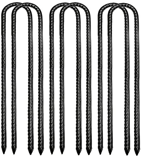 Bodenanker Zeltnägel Erdanker Garten Heringe Gartenpfähle Verzinkt Pflocke Stakes Erdnägel Zeltheringe Landschaft Heftklammern Bauanker Zelt zum Trampolin Schaukel 6 Stück 30CM