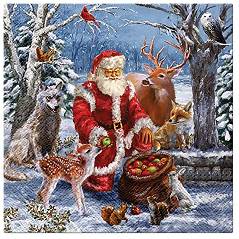 Papierservietten mit Weihnachtsmotiv, 33 x 33 cm, 20 Stück