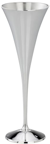 SILBERKANNE Hochwertige Sektkelch Sektflöten Sylt H 22,5 cm Silber Plated versilbert in Premium Verarbeitung. Fertig zum verschenken mit schicker Geschenkverpackung