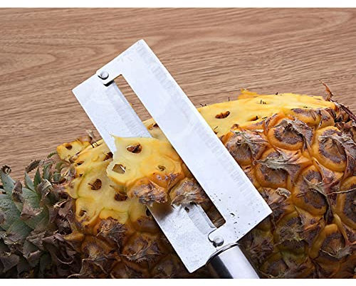 HERCHR Couteau en acier inoxydable éplucheur de fruits, canne à sucre ananas couteau à éplucher couteau à légumes fournitures de cuisine pour la cuisine à domicile(2)