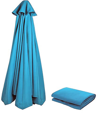 Sonnenschirm Ersatzbezug 3m/270cm/2m/230cm/250cm Mit 8/6 Streben in Anthrazit/Blau/Grau/Rot/Beige - UV Schutz 80 Windfest Stabil für Strand, Terrasse und Garten Ersatzteile