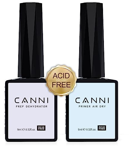 CANNI nail Primer och UV Gel och Semi Permanent Varnish Dehydrator Professionell Nagelset Akryl Acid Free Primer