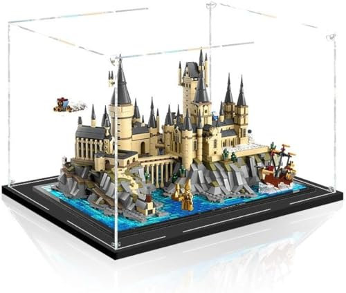 Acryl Vitrine Kompatibel Mit 76419 Schloss Hogwarts mit Schlossgelände, Schaukasten Showcase Staubdichte Display Case für 76419 - Nicht Enthalten Modellbausatz
