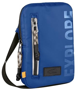 camel active Herren Explore Smartphone Tasche mit reflektierendem Print Blau, Menswear-M