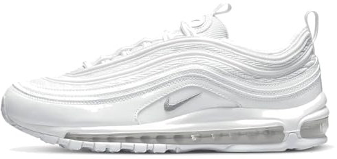 NIKE Air Max 97 Herren Sneaker Sneaker Schuhe, Weiß Schwarz Wolf Grau, 40 EU