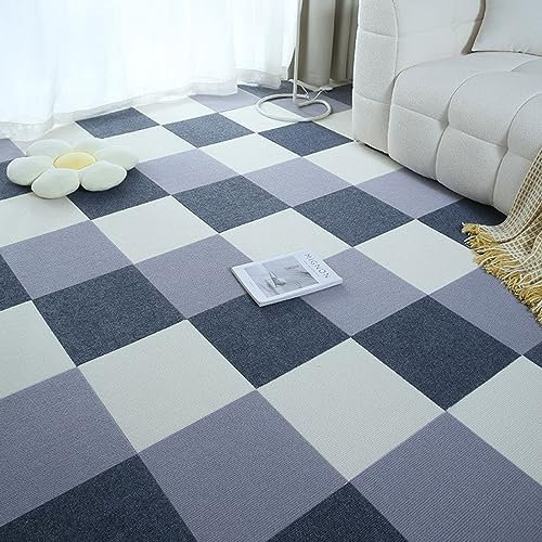 Teppichfliese selbstklebend Strapazierfähige Teppichquadrate, 30,5 x 30,5 cm, 20/24 Stück, Selbstklebende Teppichfliesen für den Wohnbereich, abziehen und aufkleben, für Schlafzimmer, Büro, Wohnzimme