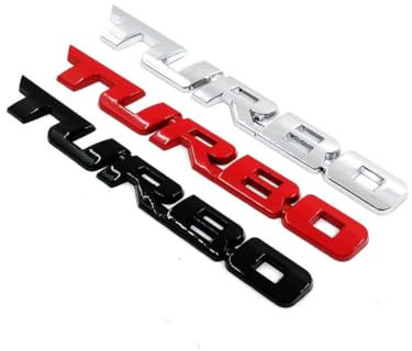Adesivo per Auto, 3D Car Styling Metallo Turbo Lettere Emblem Sticker Posteriore Posteriore Badge Badge Decor, Autoadesivo per Decalcomanie Auto in Metallo Stile Sport, Turbo 3D Metal Car Sticker