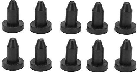 Topyond Kajak-Ablassstopfen-Set, Silikon, Schwarz, 3,2 cm Länge, universelle Abflusslöcher, Spund, Kajakstopfen, Kajak-Attikastopfen, Gummi für Boot, Kanu, Bootszubehör, Spund, 10 Stück