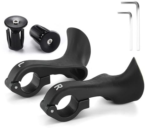 4 Stück Fahrrad Lenkerenden und Lenker-Endkappen,Fahrrad-Lenkergriffe und Lenkerendstopfen,Lenkerhörnchen,Fahrradlenker Hörner,Bar End Plugs,für 21.8-22.2mm Lenker Mountainbikes, Rennräder, BMX