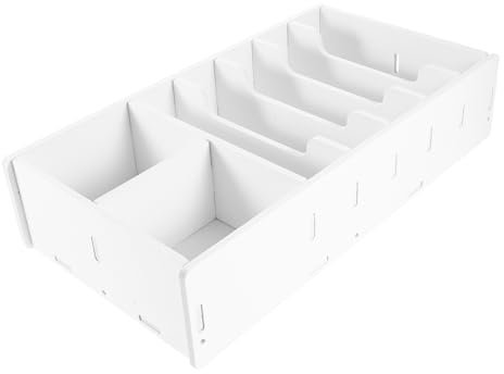 CANIGHT Quittungsbox Für Banknoten Geldaufbewahrungsständer Tablett Fahrkarte Kasse Abteil Währung Bis Münzfach Mehrere Für Bargeld Münze Tragbar Pvc-schaumplatte Weiß
