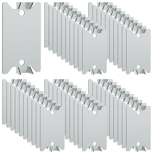 Nail Plates for Wood Studs 1.5 x 2.5 Inch Nail Stud Guards with Sharp Pointed Prongs Electrical Wire Stud Plate Protector Nail Stopper for Plumbing and Wiring Protection - 50Pack