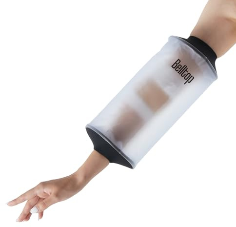 Protège PICC Bras - Picc line. Protège-plâtre bras/coudé -100% étanche. Protection plâtre douche coude: (manchon de compression bras/ bandage médical). Sac étanche Plâtre: coudière tendinite, tatouage