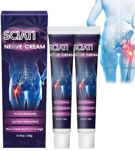 2 PCS Sci-atica Pa-in Relief Cream,Sci-atica Relief Cream,Heat Sci-atica Nerve Pa-in Relief Cre-am,Sci-atica Pai-n Relief Products,Back Pai-n Relief Products,Hip Pa-in,P-ain Relief Gel,Ner-ve Re-LIEF