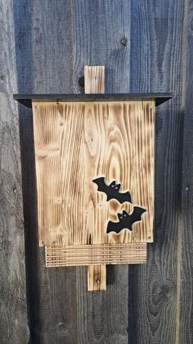 Fledermauskasten Fledermaushaus Fledermaushütte Fledermaus Kobel Fledermausbau edel geflammt aus massiven Fichtenholz (FG)