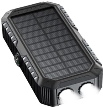 Chargeur Solaire Banque d'Énergie | Chargeur Portable,Batterie Externe 20000mAh Portable avec Manivelle, Câbles Intégrés, Torche Strobe SOS pour Camping Randonnée Survie Maison