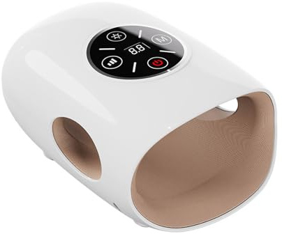 Elektrischer Handmassager für Hände und Finger bei Arthritis, für linke und rechte Hand, 3-Modus Massager mit Wärmefunktion und 5 Intensitätsstufen, kabelloser tragbarer Fingermassager