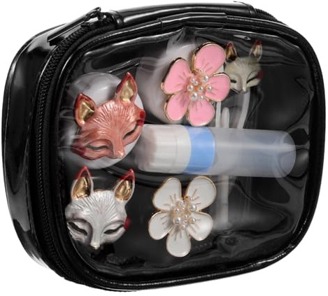 MOTHNUR Contact-Lens Holder Cute Lens Box with Tools Portable Plastic Contacts Case Lightweight Fine Workmanship Contact-Lens Storage Design for Outdoor Use and Can Be Put in Suitcase