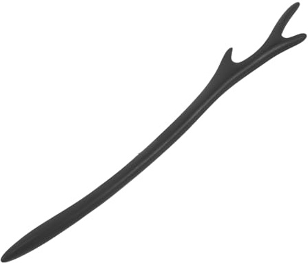BIUDECO Palillo de Pelo de Madera Negro con Diseño de Cuerno de Dragón, Horquilla Vintage para Moños Elegantes en Bodas y Otros Eventos