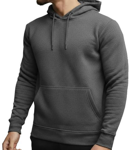 SKT Men's Cotton Hoodie Hooded Sweatshirt Overhead