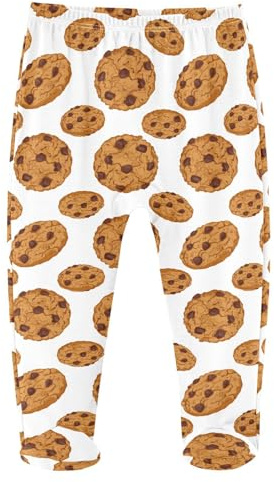 JHKKU Chocolate Chip Cookies Baby Boys Footed Pants Cotton Infant Tights Casual Bottoms Crawling Pants 3M