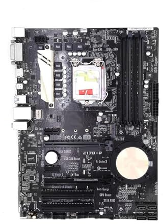 Carte mère Fit for ASUS Z170-P for PC de Bureau, Socket Z170 LGA 1151, Compatible avec Les processeurs Intel Core i7, i5 et i3, 64 Go de RAM DDR4, Ports M.2, SATA3, USB 3.0, DVI et HDMI, Format ATX.