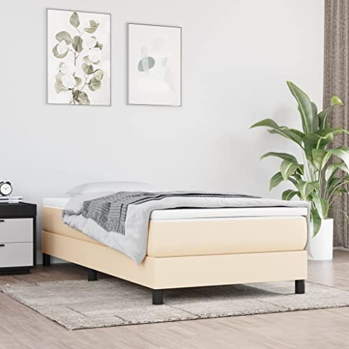 Cartvyn Pocketmadrass medium grädde 100 x 200 x 20 cm tyg andas ergonomiskt för enkelsäng och dubbelsäng, kallskum, minnesskum, sovunderlag med hårdhet och överdrag, tvättbart