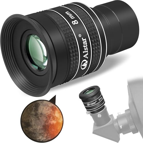 Alstar 1.25 Inch Telescope Eyepiece- 58 Degree 8mm Planetary Eyepiece for Telescope - Fully Multi Coated Wide Angle Lens for Astronomy & Astrophotography