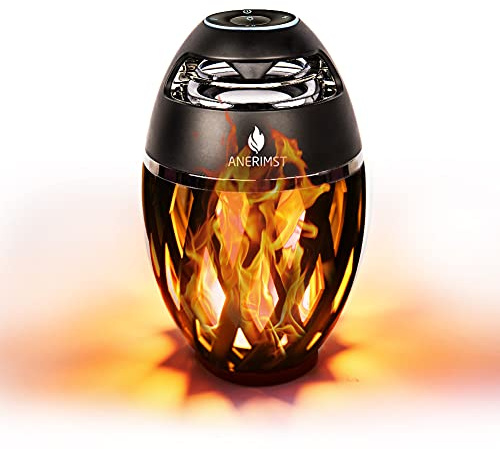 ANERIMST Birthday Gifts for men, Outdoor Bluetooth Speaker with Flame Effect, IP65 Waterproof Wireless, Loud Stereo Sound, for Dad, Best Garden Gadgets for Camping Grilling