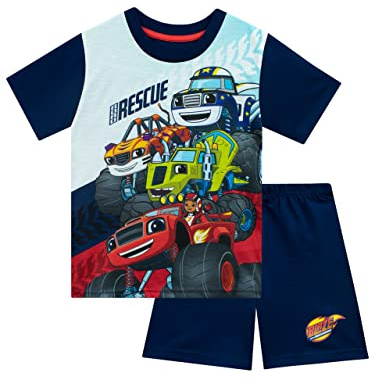 Blaze and the Monster Machines Pijamas niños I Pijamas de Camiones y Coches para niños |Azul | 4-5 años I Merchandising Oficial