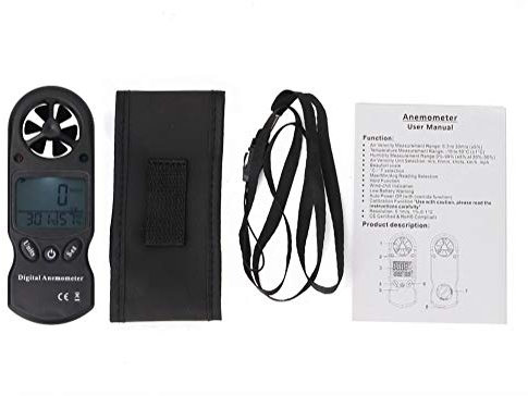 3 in 1 Mini Termometro digitale multifunzione portatile Igrometro Anemometro Indicatore di velocità del Misuratore di volume d'aria per freddo