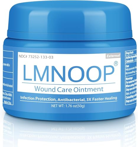 LMNOOP® Wound Healing Ointment for Chronic Care, Bedsores, Skin Ulcers & Cellulitis - Fast Pain Relief, Anti-Infection & Anti-inflammatory Cream for Burns, Sores, Surgical Injuries, Cuts or Blisters
