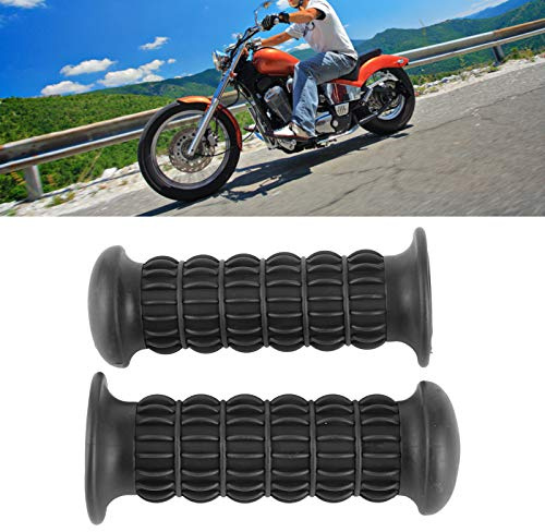Manico Universale per Moto, Manopole per Manubrio in Gomma per Moto, Manopole Universali in Gomma per Moto Manico per Moto Manubrio per Moto da 25 a 28 Mm(Nero)